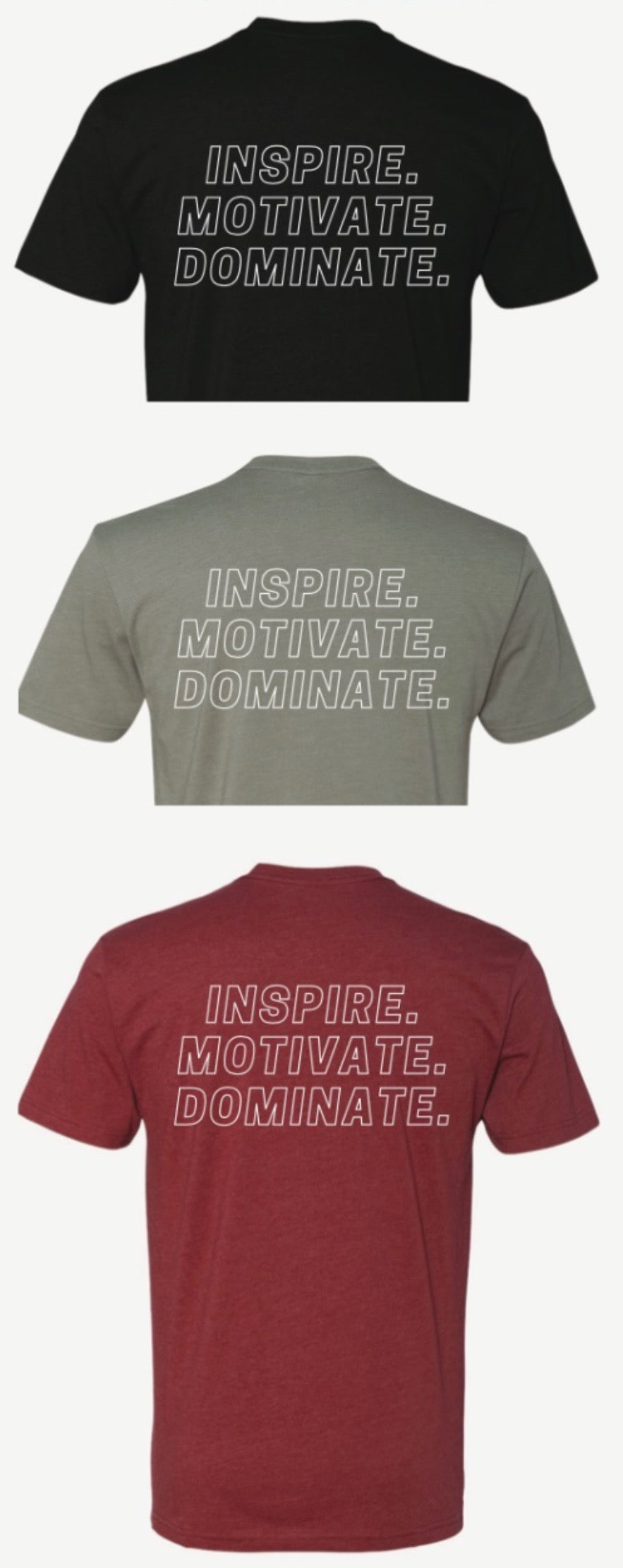 Gains Haus Athletic Apparel Men's Inspire Motivate Dominate Tee